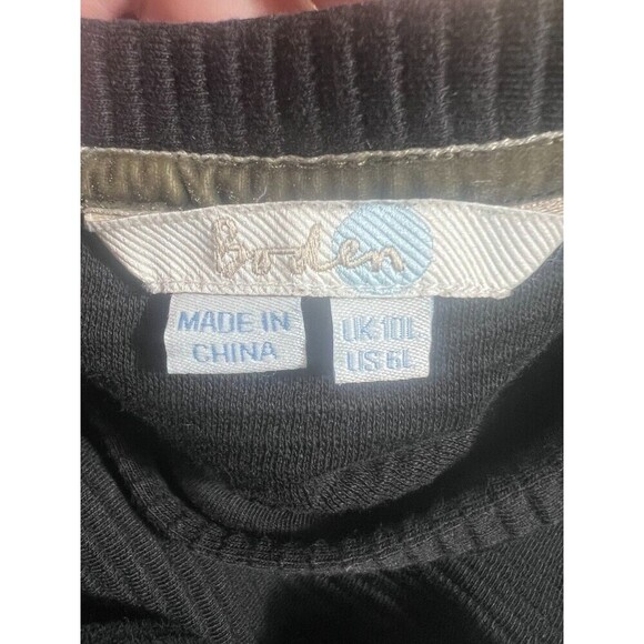 Boden Trinity Jersey Sheath Dress Womens Size 6L Black Midi Workwear Business - Picture 7 of 8